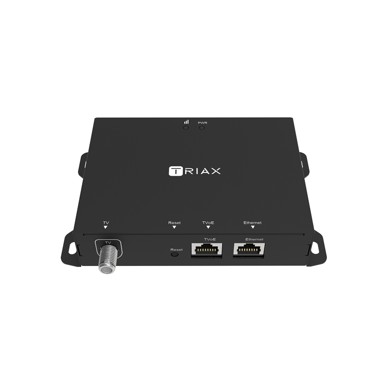 TRIAX TVoE Rx Receiver for TVoE : TV & DATA over a SINGLE Ethernet Cable  TRIAX TVoE Rx Receiver for TVoE : TV & DATA over a SINGLE Ethernet Cable