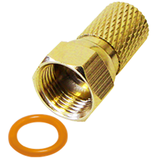 ECO SFC 065G, F-connector for cable 6,8mm heavy duty, zinc die -cast, 18mm