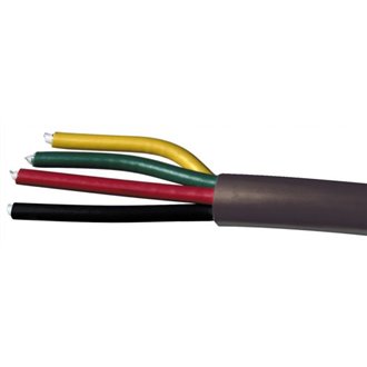 TRIAX Multicolour cable 4x18 Cu, black, 6,7mm coax, PVC, 100m