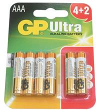 GP AAA Ultra Alkaline battery, 6pcs pack