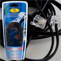 Καλώδιο τηλεφ.αρσ- αρσ RG45, 7,5m ,μαύρο