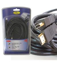 HDMI-HDMI 19pin 1,4V 10m Gold, blister